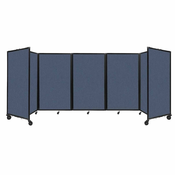 Room Divider 360 Folding Portable Partition 14" x 5' Ocean Fabric